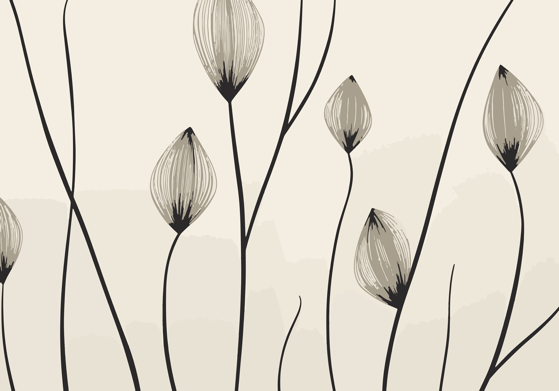 - Elegant lines of delicate blooms - Elegant lines of delicate blooms