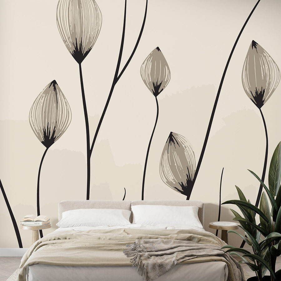 -#8211; Linhas elegantes de flores delicadas