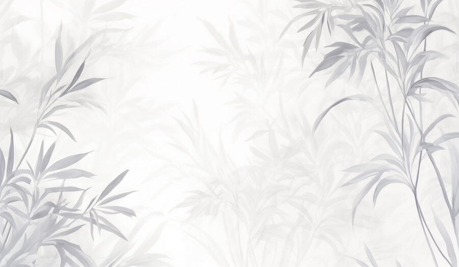Fundo branco com folhas