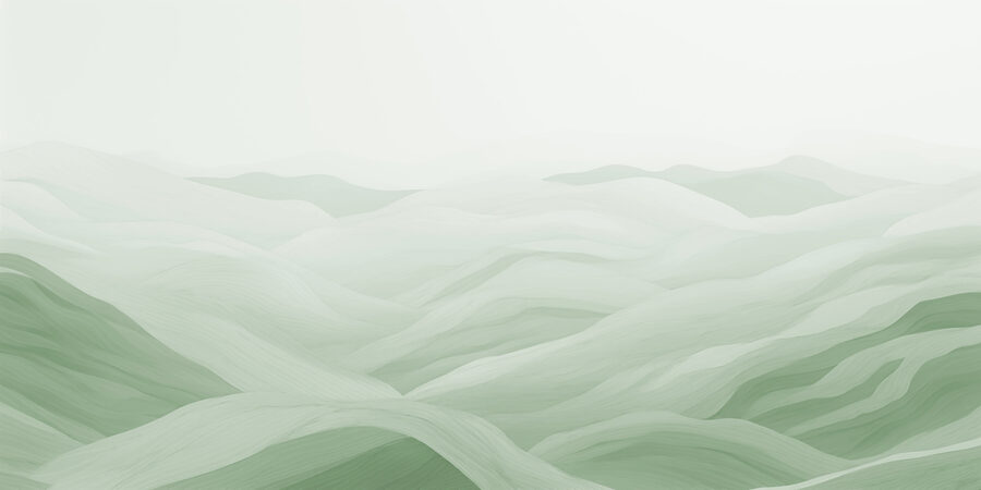 Paisagem verde e branca