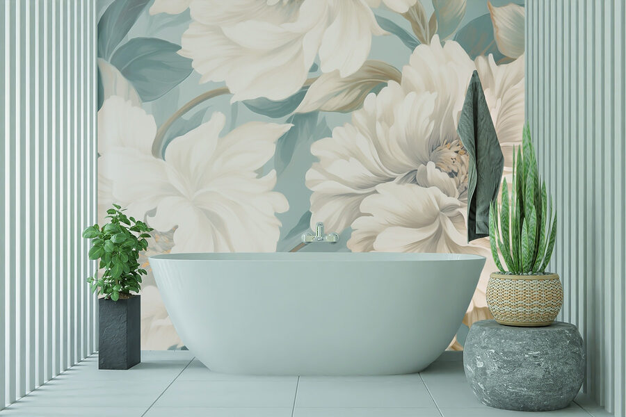 Flores elegantes em tons suaves
