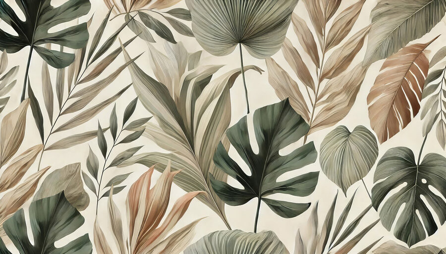 Papel de parede com folhas