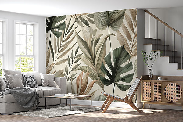 Papel de parede com folhas Papel de parede com folhas