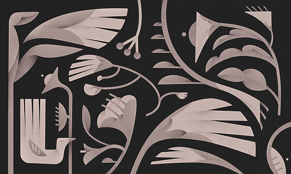Desenho floral a preto e branco Desenho floral a preto e branco
