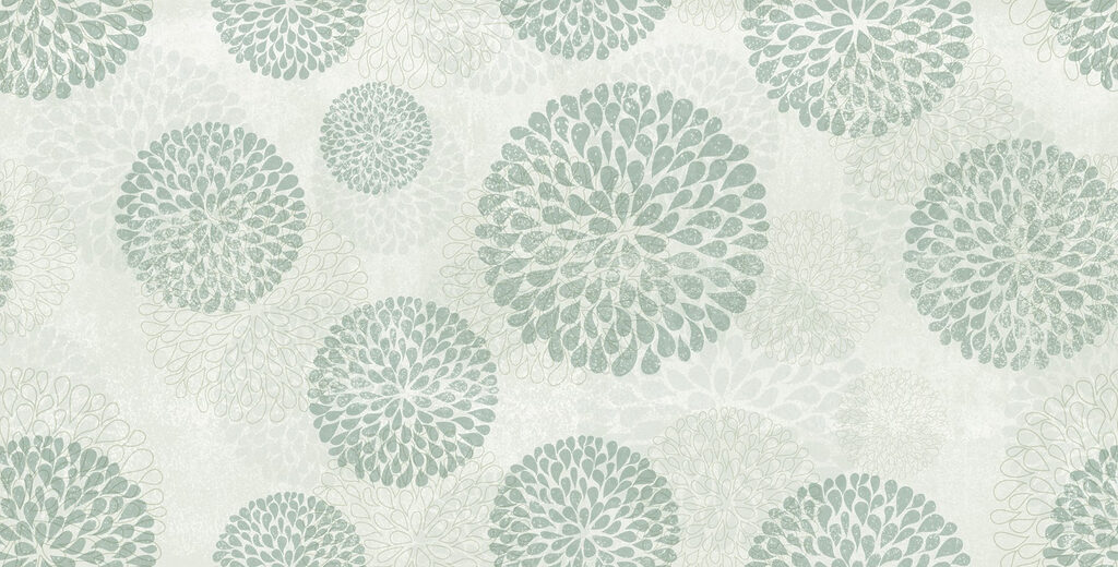 Papel de parede com círculos e flores Papel de parede com círculos e flores