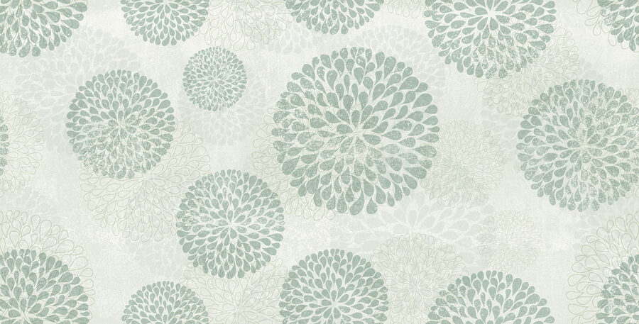 Papel de parede com círculos e flores