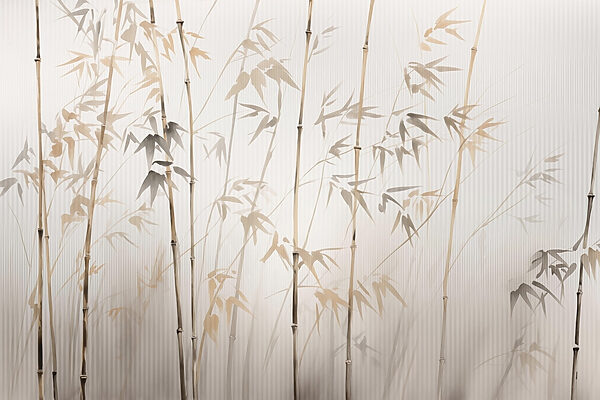 Silhuetas de bambu num fundo texturado Silhuetas de bambu num fundo texturado