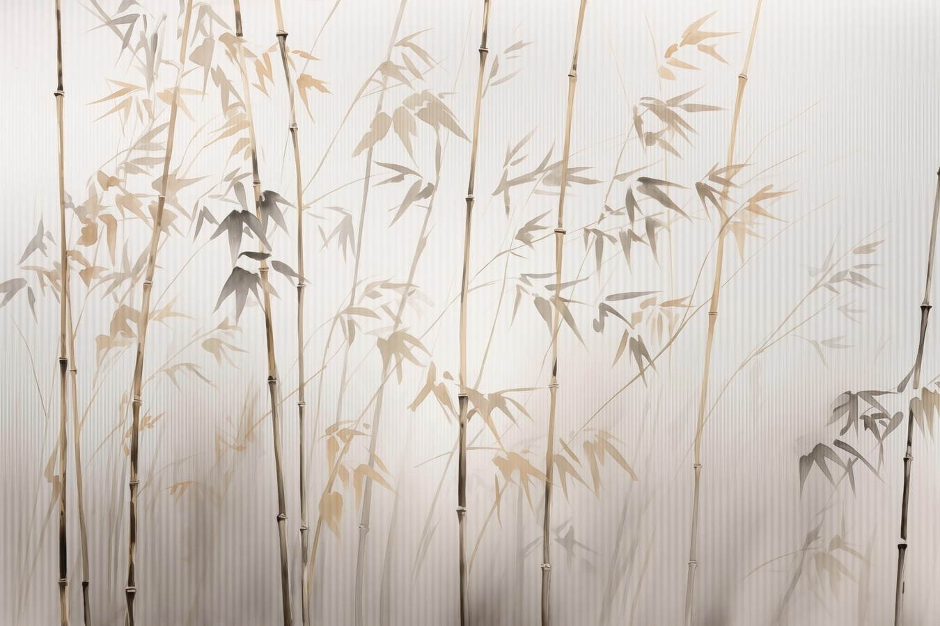 Bamboo silhouettes against textured background