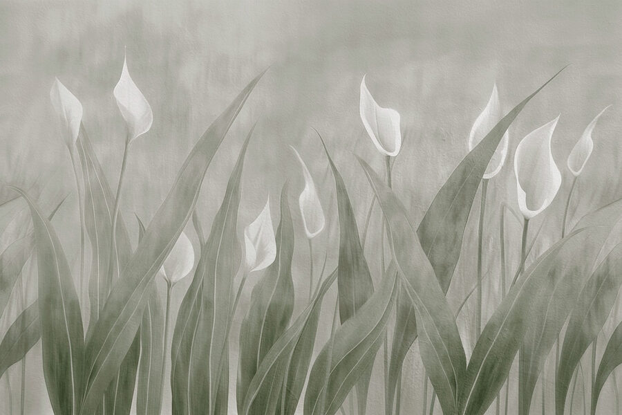 Papel de parede Flores delicadas em tons suaves. - Image 4