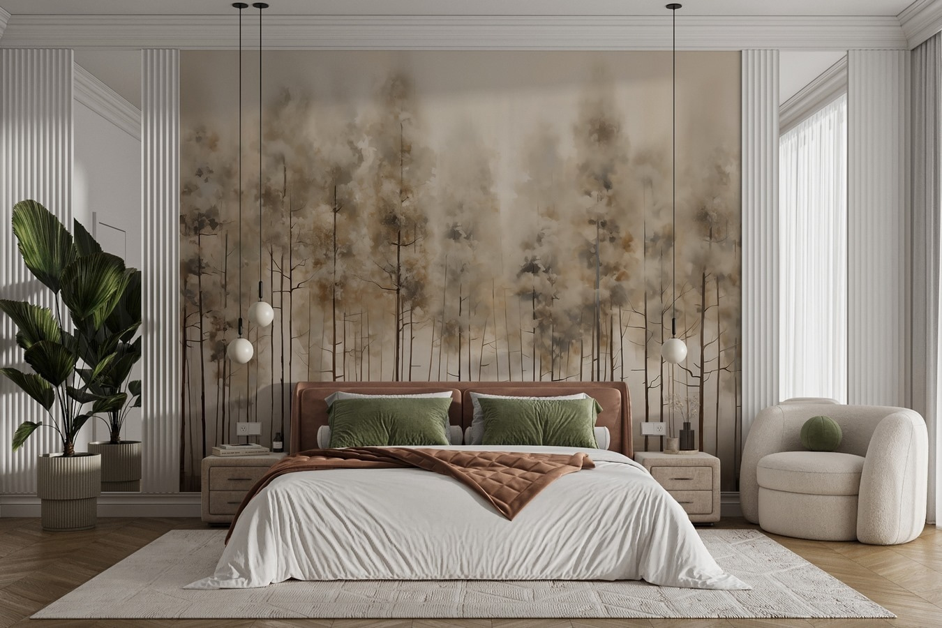 Group of trees in a forest Group of trees in a forest