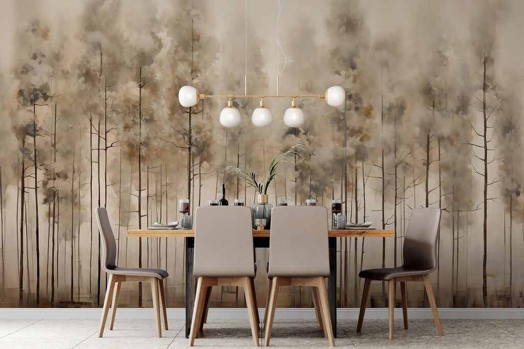 Group of trees in a forest Group of trees in a forest