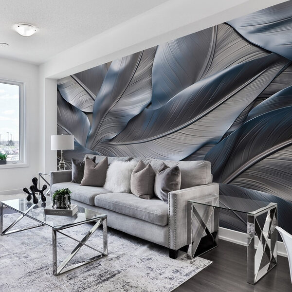 Elegant leaves in smooth texture