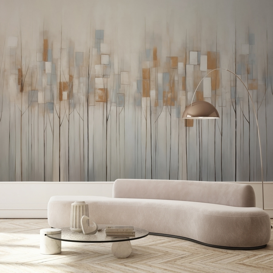 Pintura de árvores com quadrados Pintura de árvores com quadrados