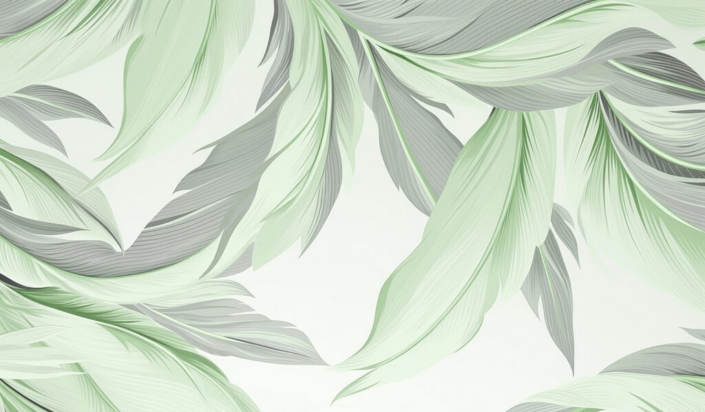 Desenho sereno de folhagem verde Desenho sereno de folhagem verde