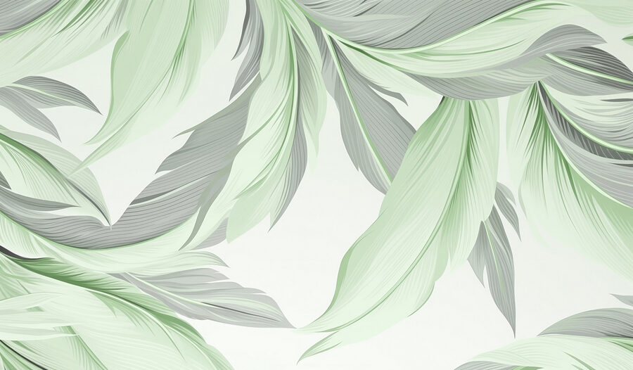 Desenho sereno de folhagem verde
