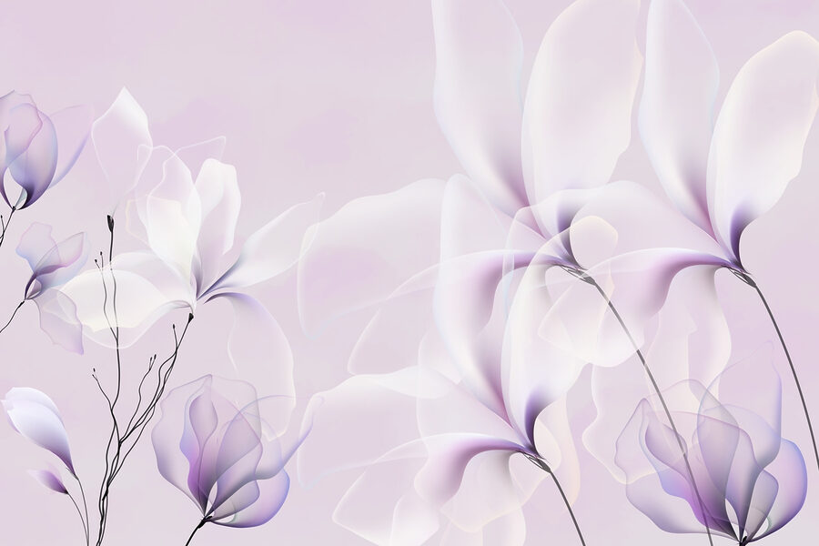 Florais suaves em tons suaves.