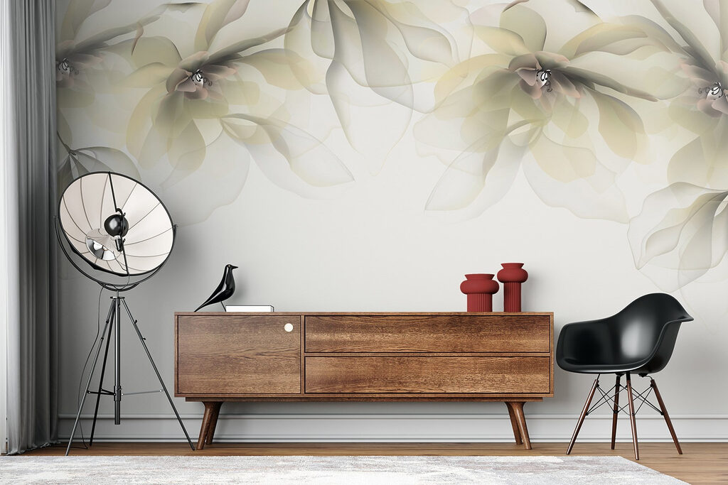 White and beige flowers