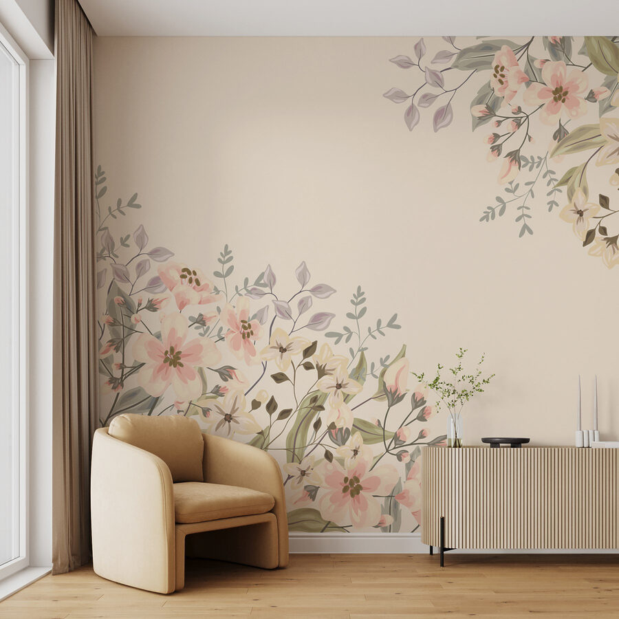 Padrão floral com flores