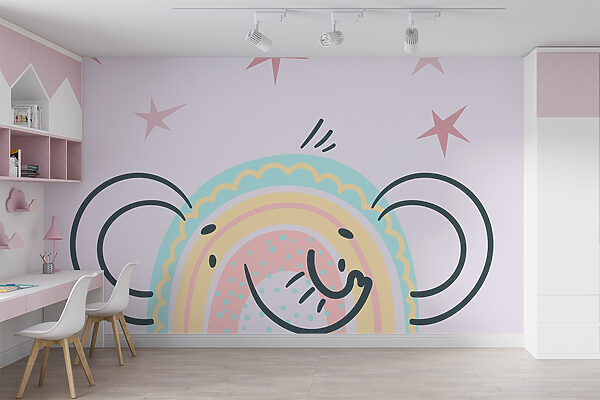 Desenho animado de um arco-íris Desenho animado de um arco-íris
