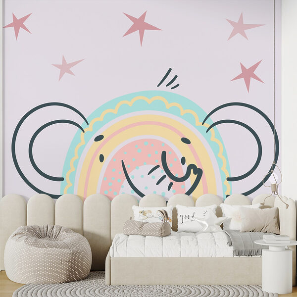 Desenho animado de um arco-íris Desenho animado de um arco-íris