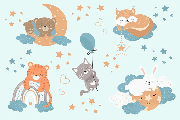 Coleção de animais de desenhos animados Coleção de animais de desenhos animados