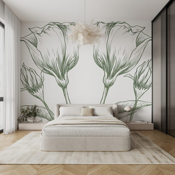 Desenho de flores e folhas Desenho de flores e folhas