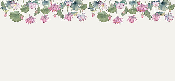 Pintura a aguarela de flores cor-de-rosa e folhas verdes Pintura a aguarela de flores cor-de-rosa e folhas verdes