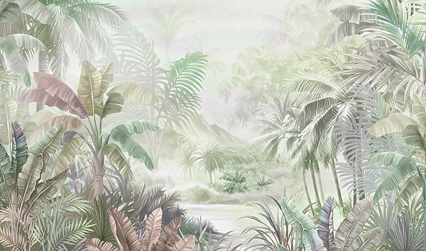 Pintura de uma floresta Pintura de uma floresta