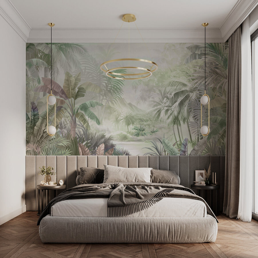 Pintura de uma floresta