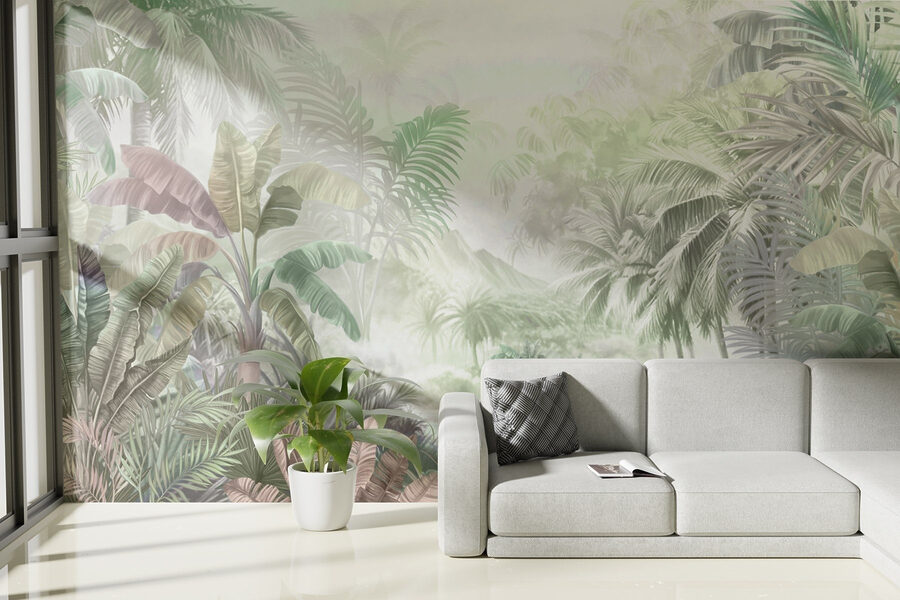 Pintura de uma floresta