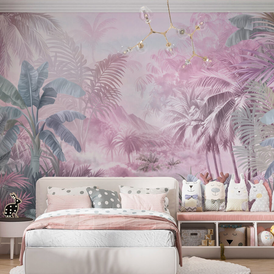 Pintura de uma floresta tropical
