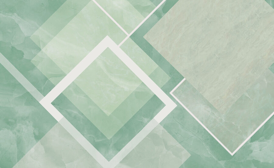 Azulejo verde e branco com linhas brancas