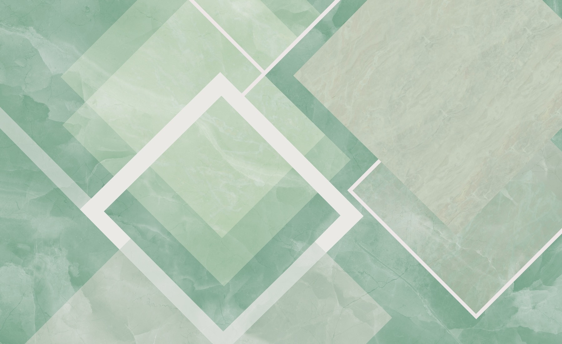 Green and white tile with white lines