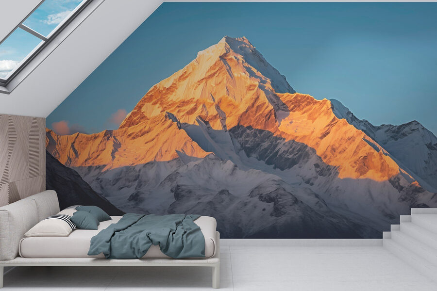 Montanha com neve