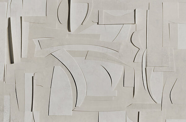 Papel branco recortado de várias formas Papel branco recortado de várias formas