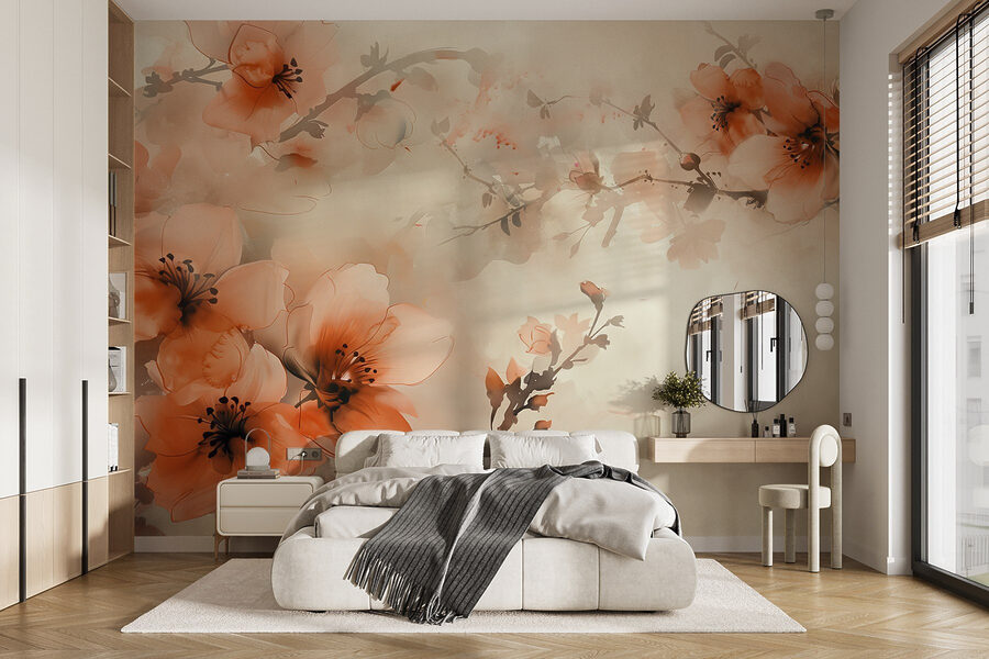 Flores delicadas em tons suaves