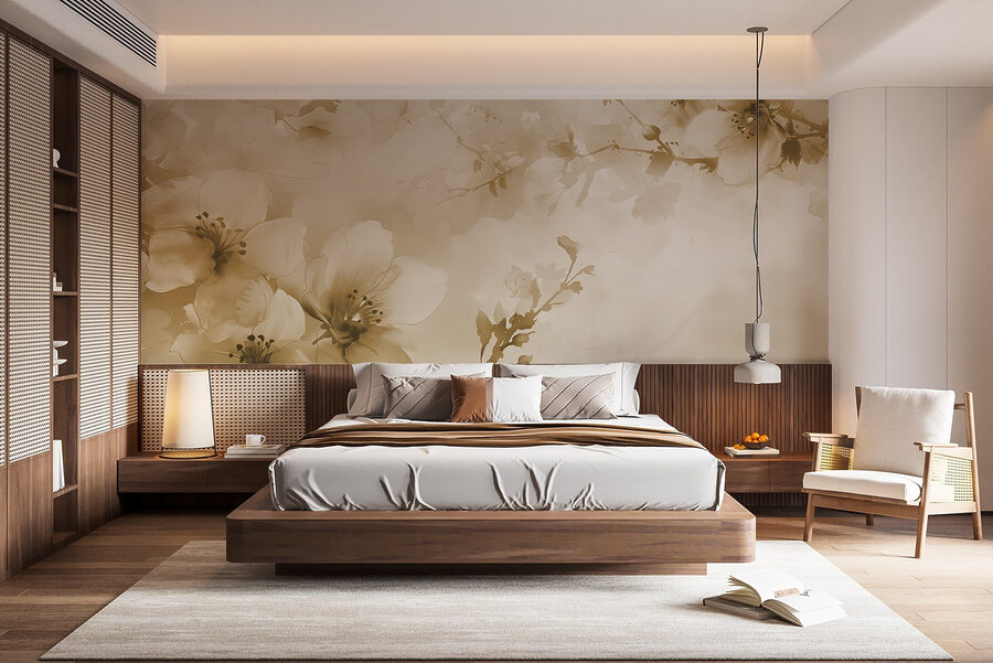 Flores delicadas em tons suaves