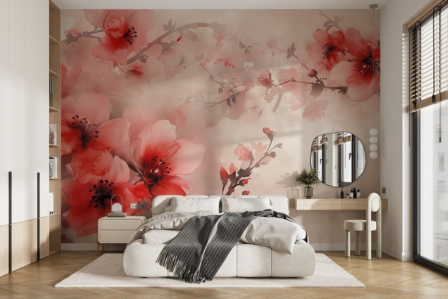 Flores delicadas em tons suaves.