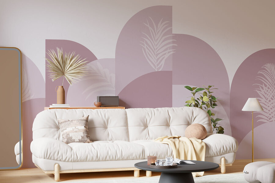 Design gráfico a rosa e branco