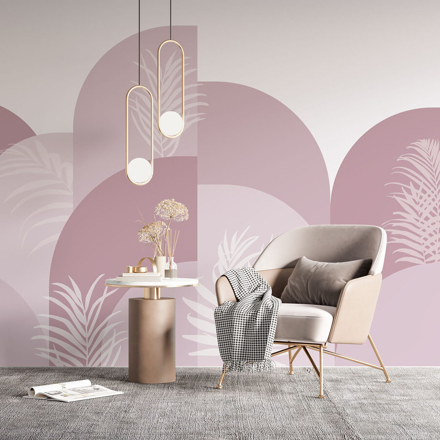 Design gráfico a rosa e branco