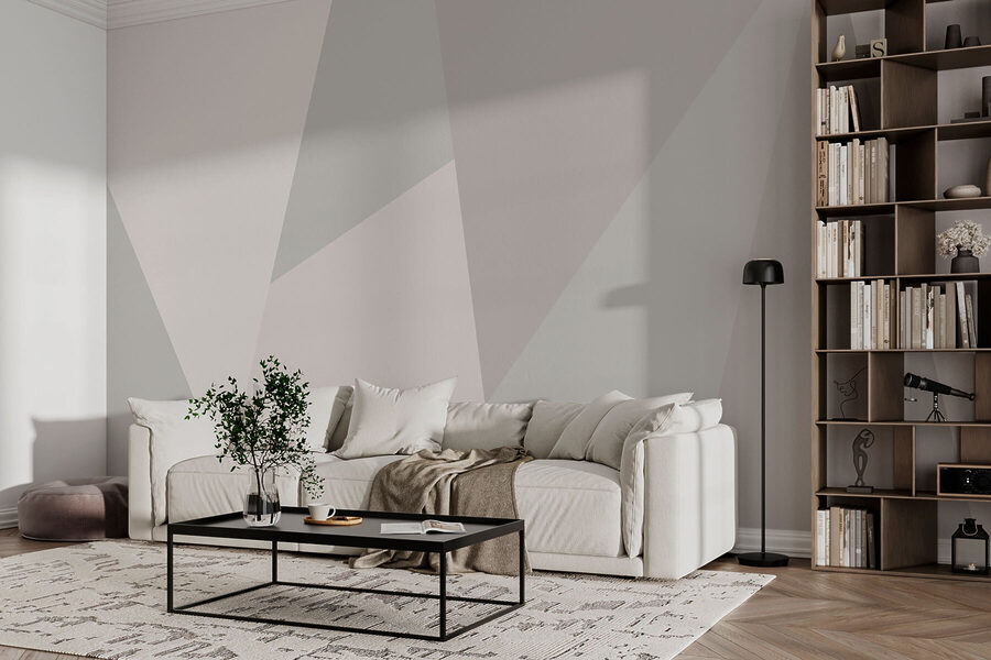Padrão triangular cinzento e branco Padrão triangular cinzento e branco