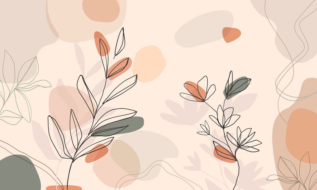 Desenho de folhas e flores Desenho de folhas e flores