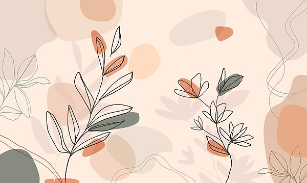 Desenho de folhas e flores Desenho de folhas e flores
