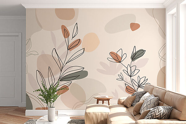 Desenho de folhas e flores Desenho de folhas e flores