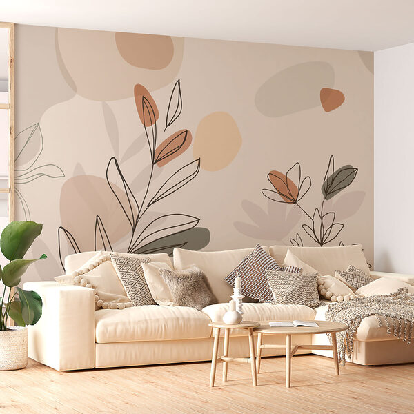 Desenho de folhas e flores Desenho de folhas e flores