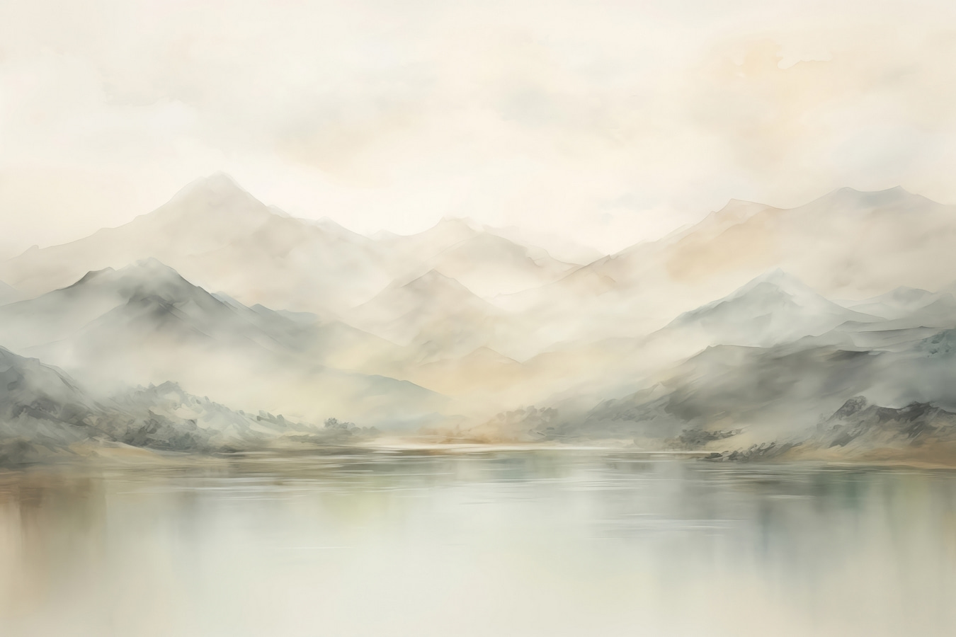 Water and mountains in the distance