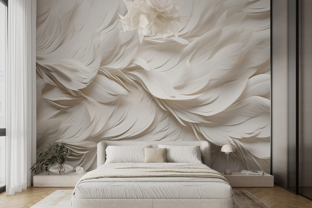 White feathers on a surface White feathers on a surface