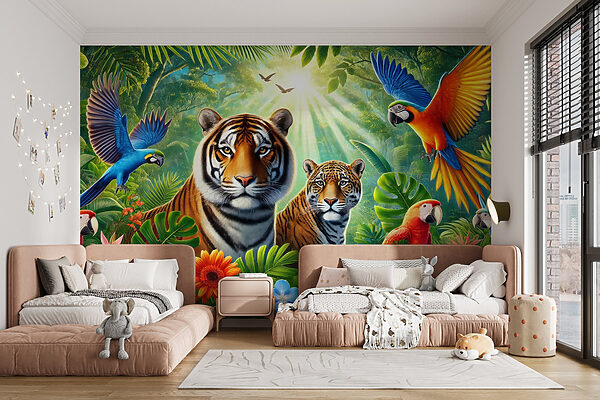 Grupo de animais na selva Grupo de animais na selva