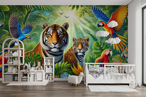 Grupo de animais na selva Grupo de animais na selva
