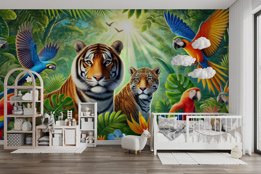 Grupo de animais na selva